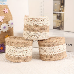 Christmas Craft Binding Cotton Cloth Lace Burlap Roll