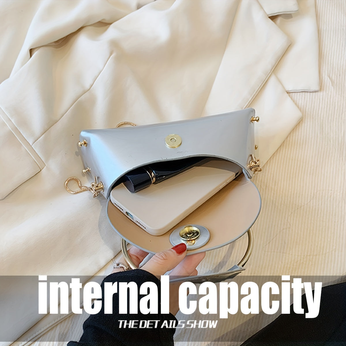 Solid Evening Bag Top Ring Clutch Purse Women's Dinner Banquet Party Hand