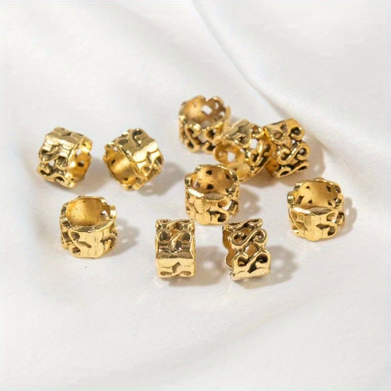 10pcs Vintage Style Hair Rings for Braiding Hair