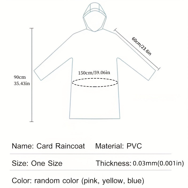 10pcs Disposable Raincoats for Outdoor Rafting Travel