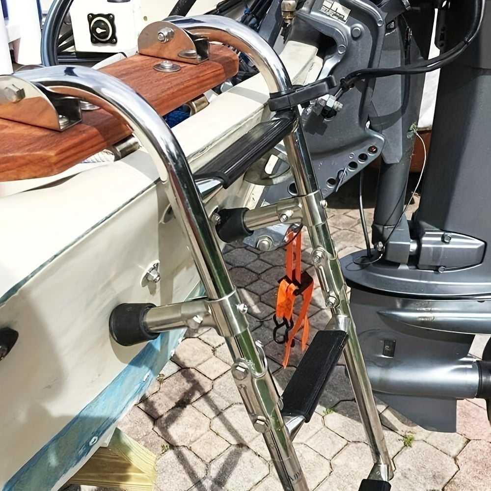 3 Step Telescopic Boat Ladder Stainless Steel Foldable Boat Ladder