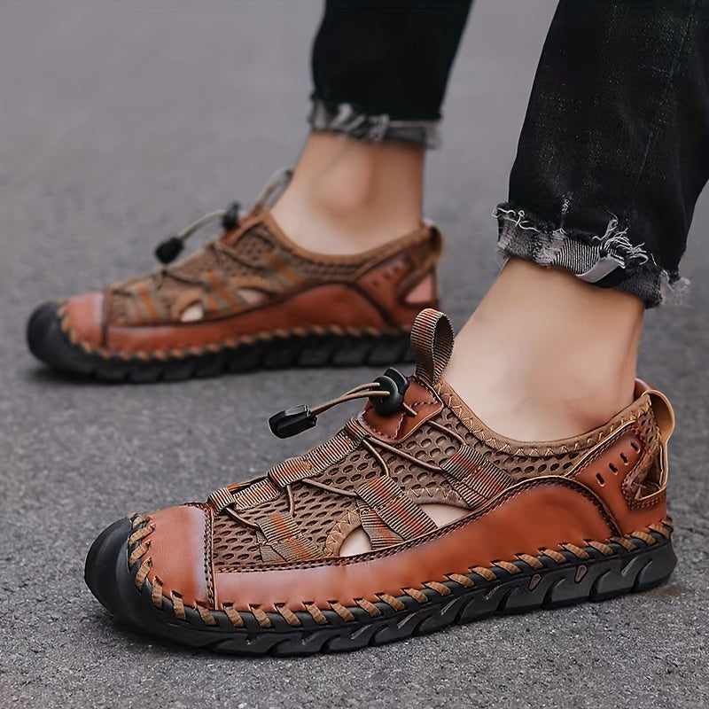 Men's Mesh Sandals With Adjustable Draw String Casual Outdoor Shoes