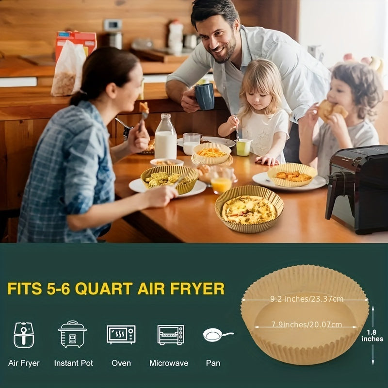 50-100 Disposable Air Fryer Liners 16x20cm Paper Liner Pots Baking Trays Oven