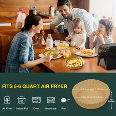 50-100 Disposable Air Fryer Liners 16x20cm Paper Liner Pots Baking Trays Oven