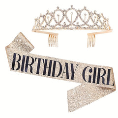 Rhinestone Headband Crown Tiara Hair Accessories for Women
