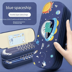 Large Capacity Stationery Box Pencil Case Double Layer Boy Handsome Good Looking