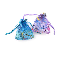 50Pcs Multicolor Tulle Drawstring Bag Wedding Gift Organza Bag
