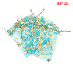 50Pcs Organza Drawstring Bag Jewelry Pouch Wedding Gift