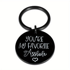Favorite Asshole Keychain College Student Gift Curse Word Keychain