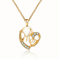 Men's Heart Shape Faux Diamond Chain