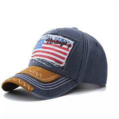 Distressed Baseball Cap Casual Women Denim Cap Unisex Sun Hat