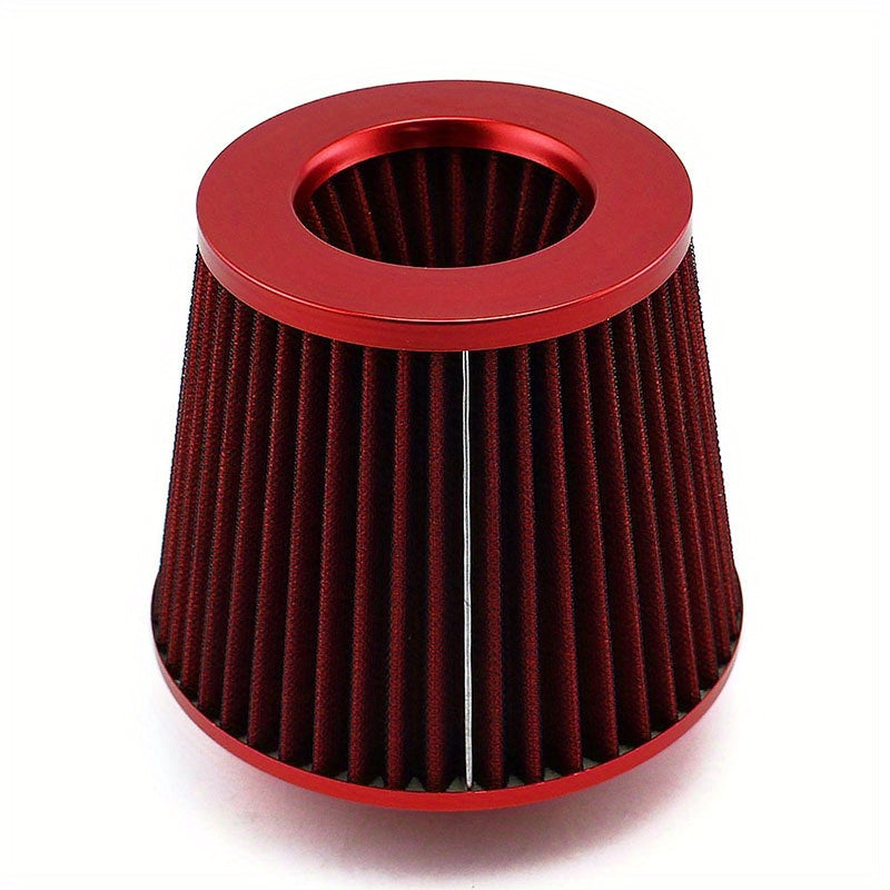 High Flow 76mm Sports Racing Car Tuning Cold Mushroom Head 6 Inch Cone Airfilter