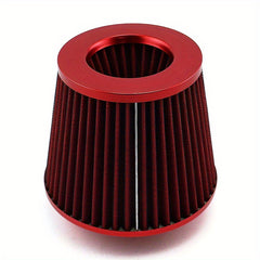 High Flow 76mm Sports Racing Car Tuning Cold Mushroom Head 6 Inch Cone Airfilter