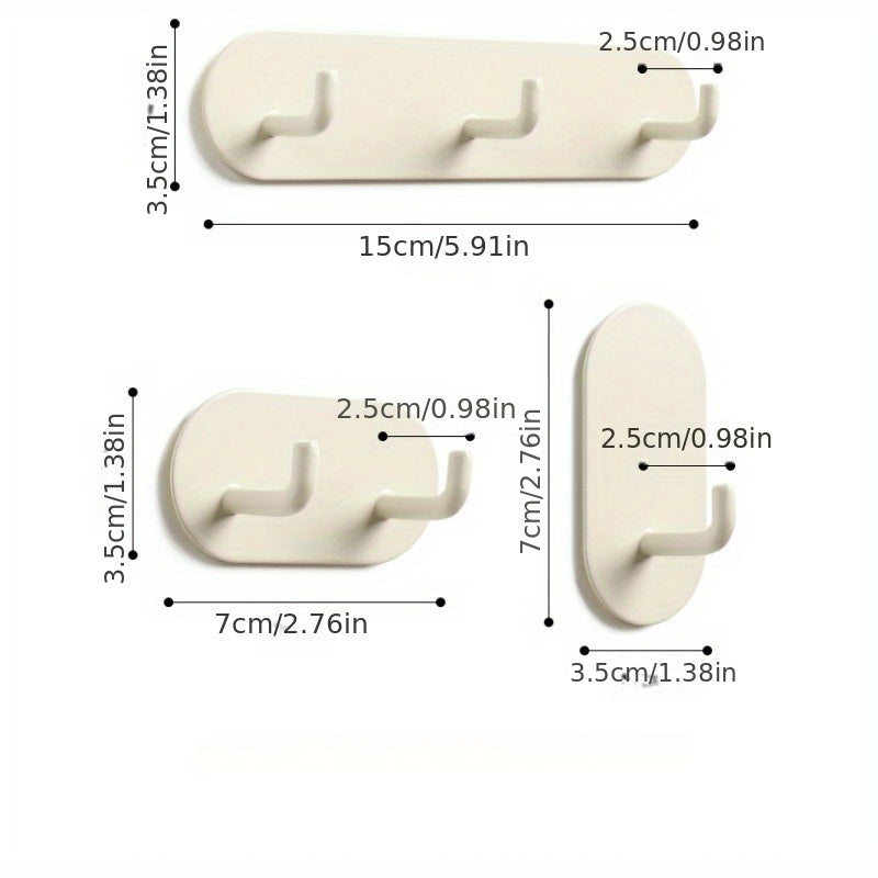 Iron Art Adhesive Hook Cream Style Strong Adhesive Kitchen Bathroom Hook