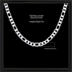 Vintage Iced Chain Pendant Necklace Stainless Steel Link Chains