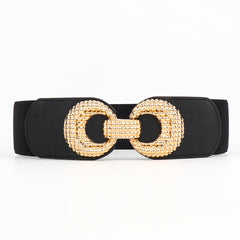 Vintage Elastic Wide Waist Belt for Women Girls