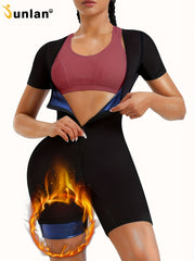 Women's Body Slimming Sauna Jumpsuit with Zipper