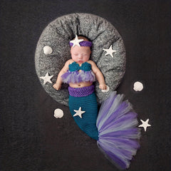 3 Piece Mermaid Photography Dress for Baby's First Swim