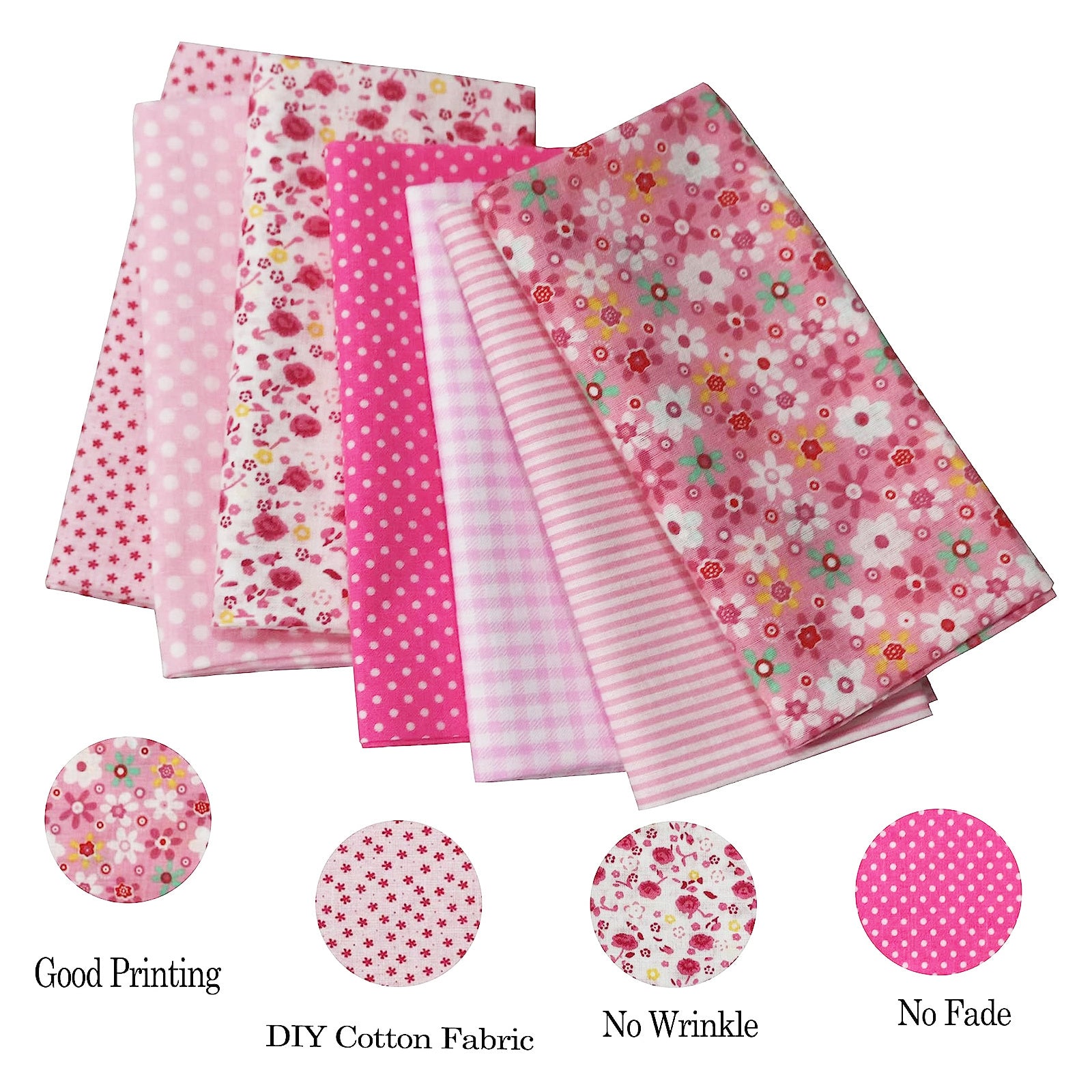 7pcs 24 89 24 Quilting Fabric Bundles Fat Quarters Printed Craft Fabric