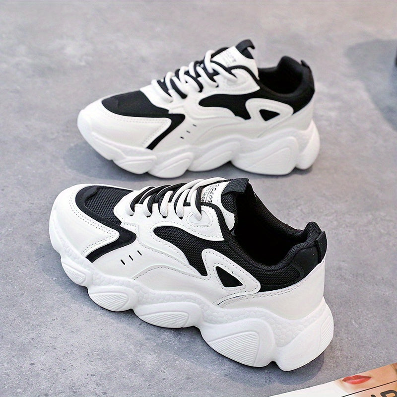 Women's Mesh Platform Sneakers Casual Lace Up Outdoor Shoes