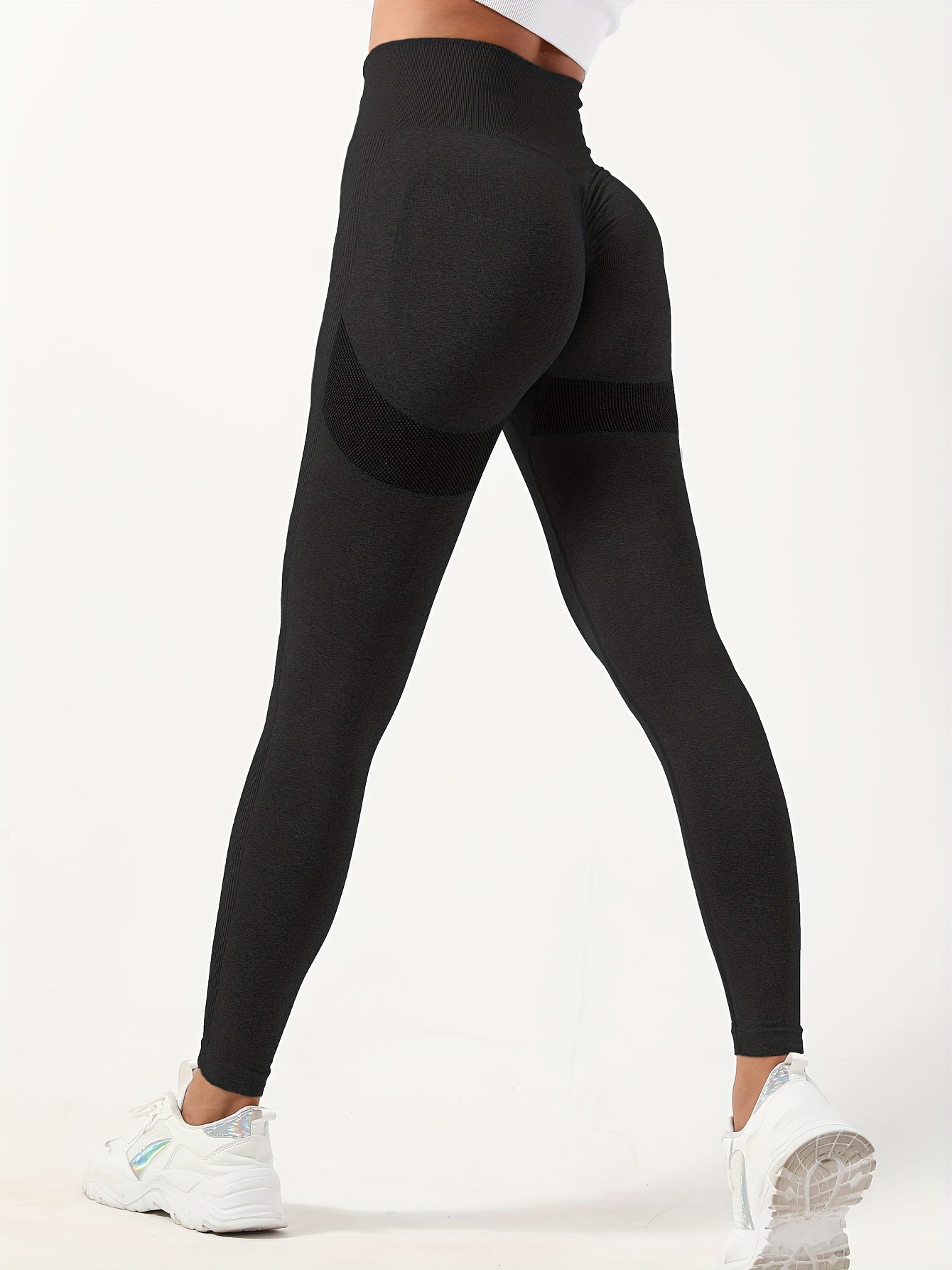 Seamless Butt Lifting Yoga Pants Wide Waistband Soft Leggings