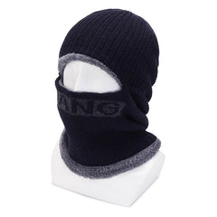 Winter Neck Warmer Fleece Thickened Hat Outdoor Coldproof Warm Knitted Woole