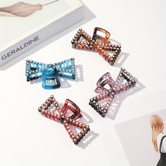 Large Rhinestone Hair Claw Vintage Transparent Shark Claw Hair Accessory