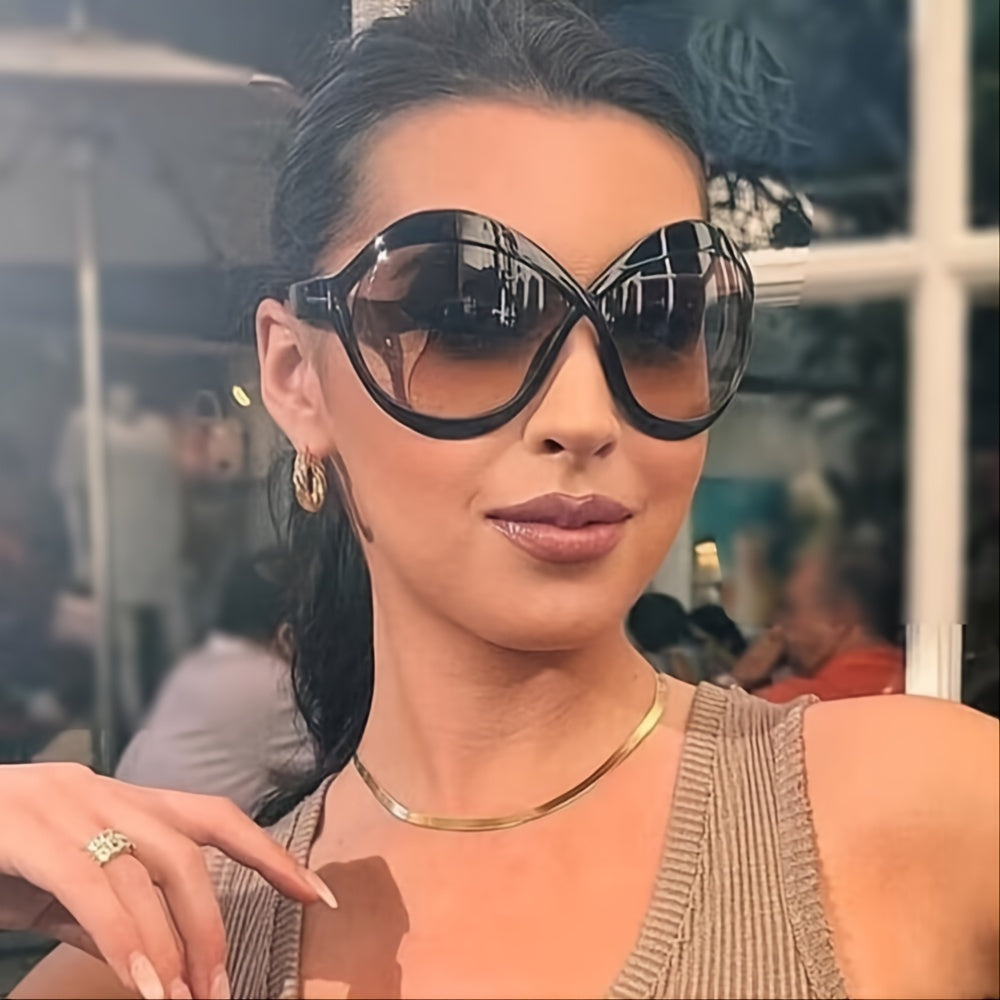 Vintage Oversize Frame Lady Sunglasses