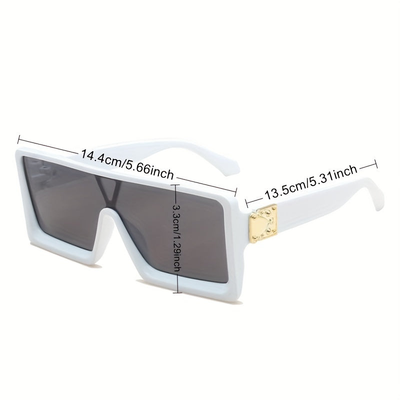 Flat Top Mirrored UV400 Sunglasses for Women Men