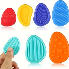 6pcs Soft Textured Fidget Stones, Teenagers & Adults, Durable, Colorful