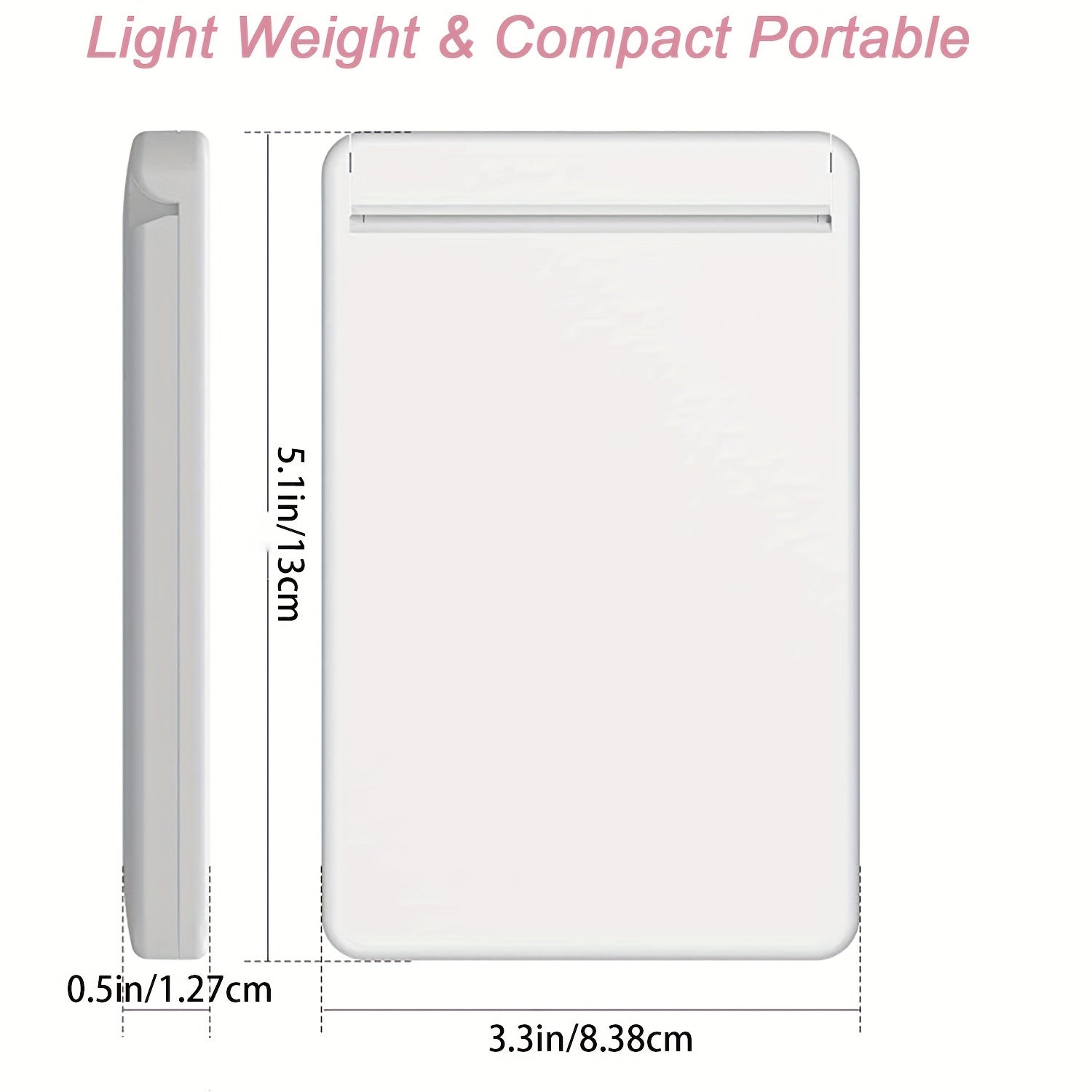 Compact LED Travel Makeup Mirror Rechargeable 1x 3x Magnifying Mirror