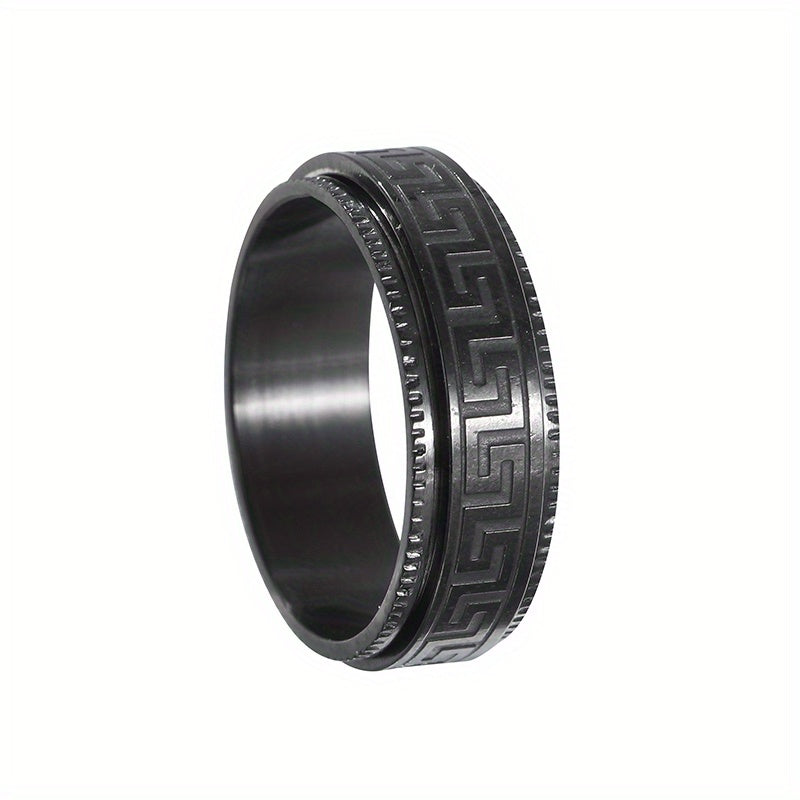 Silver Minimalist Anxiety Ring For Men