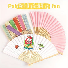 Bamboo Folding Fans for Wedding Party Decor