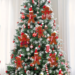 3pcs Gingerbread Man Ornaments For Christmas Tree