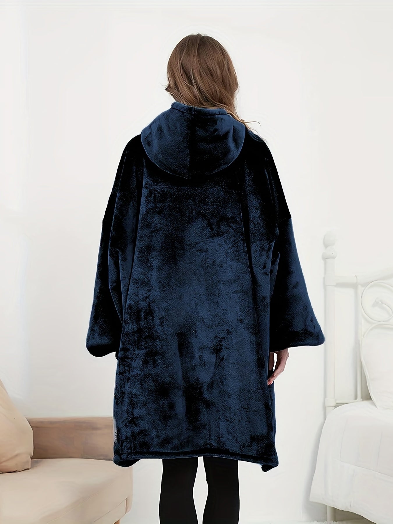  Sherpa Blanket Top Women's Fleece Wearable Lounge Casual