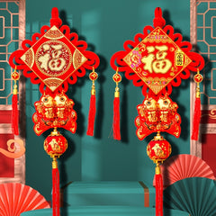 Chinese Knot Fringe Pendants Traditional Red Oriental Year Decorations