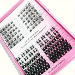 DIY Cluster Lashes 3D Effect DIY Lash Extension Kit 12 14 16mm Mixed Individual