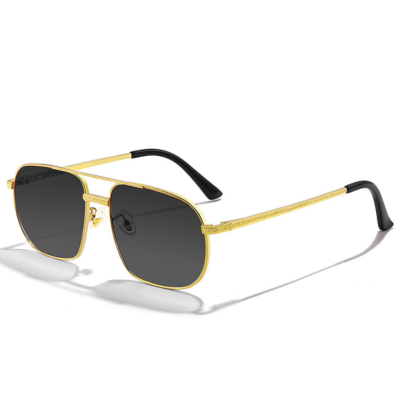 Retro Oversize Metal Pilot Sunglasses UV400 Sun Glasses for Men