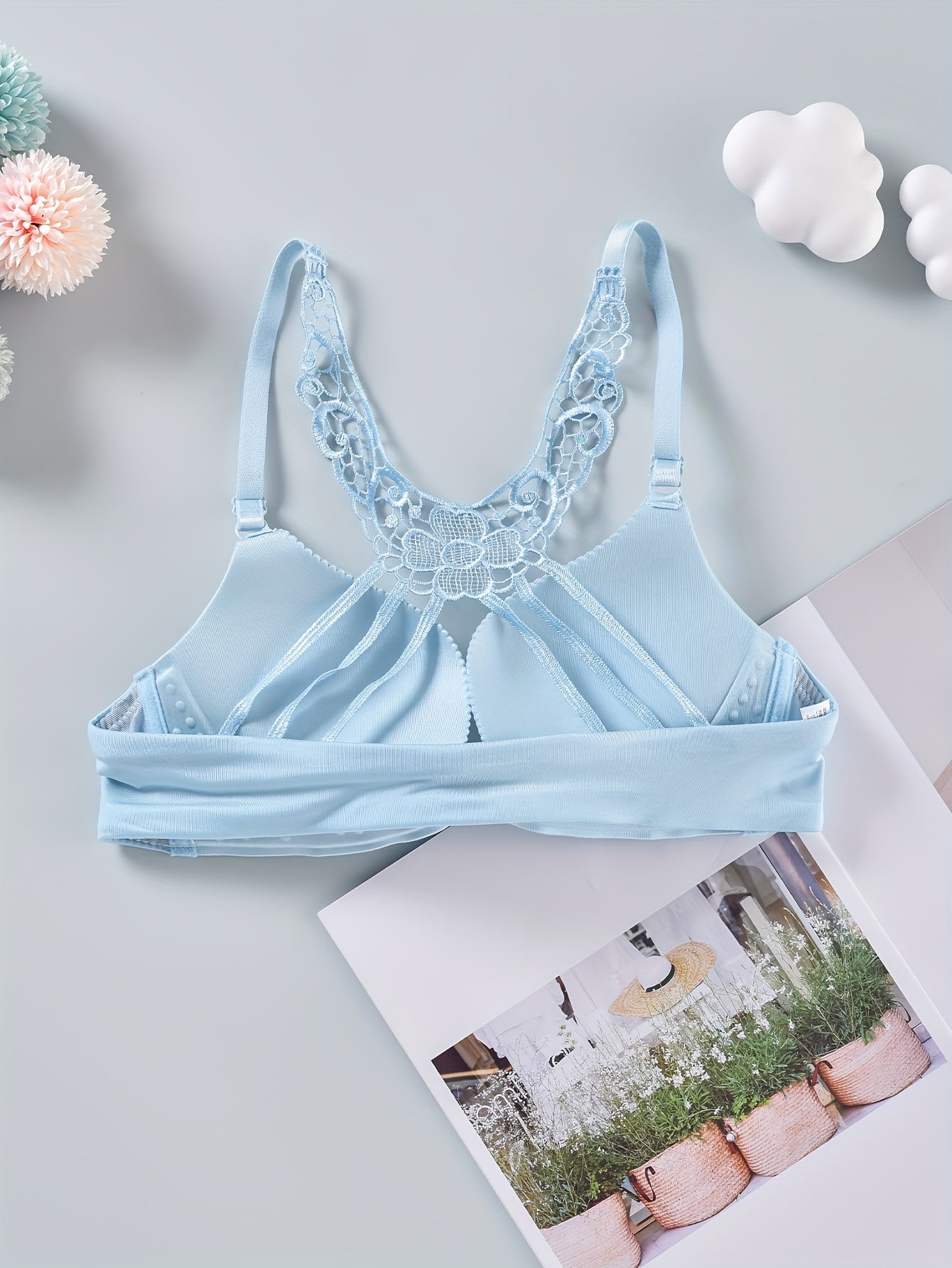 Lace Push Up Bra Front Buckle Comfy & Breathable Women's Lingerie