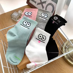 5 Pairs Cute Cartoon Socks Women's Stockings