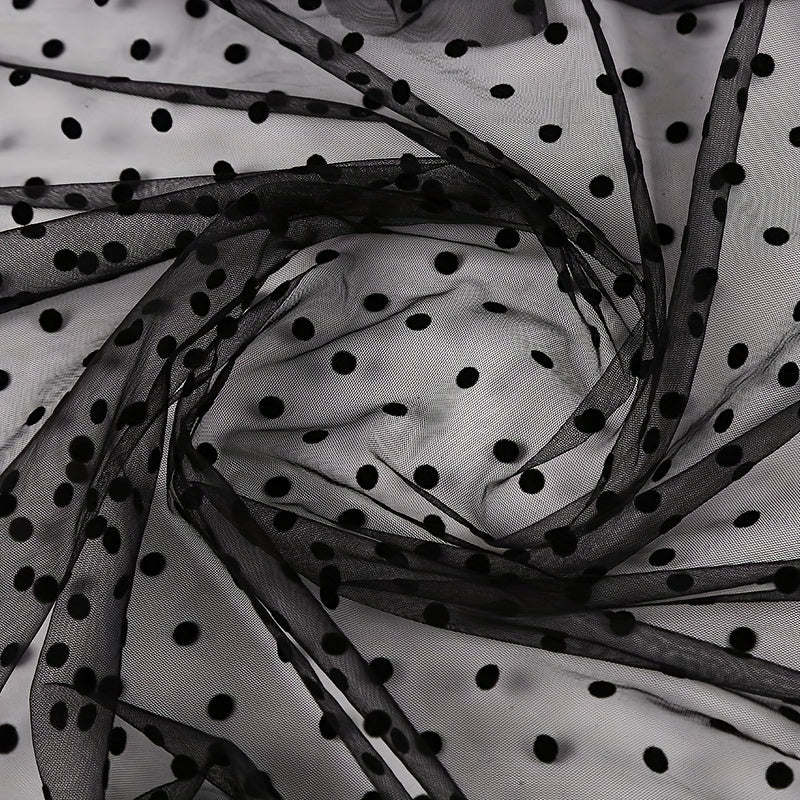 Stretchable Polka Dot Lace Tulle Fabric Mesh for DIY Dress