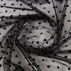 Stretchable Polka Dot Lace Tulle Fabric Mesh for DIY Dress