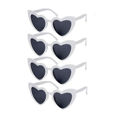4pcs Vintage Heart Glasses for Bridal Bridesmaids