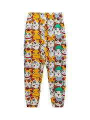 Boys Pajamas Cartoon Animals Print Long Sleeve Top & Pants Set