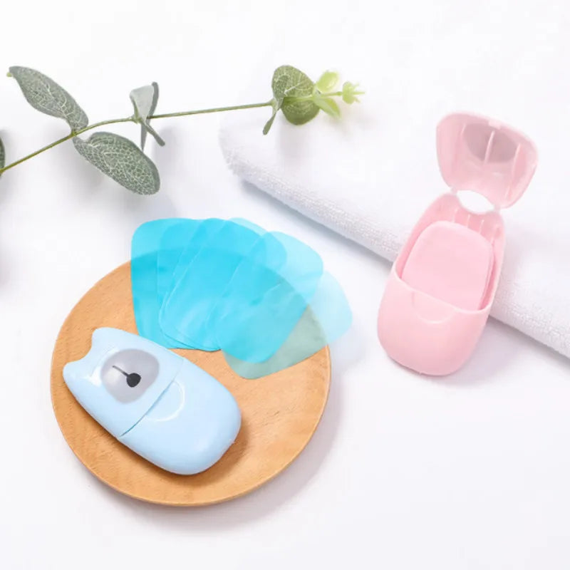 50pcs/Box Travel Hand-washing Soap Paper Aroma Sliced Cleaning Paper