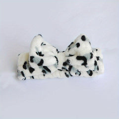 Y2K Leopard Pattern Plush Headband Soft Hair Band