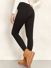 Fleece Lined Sports Leggings For Women Workout Running Yoga Warm Tight Pants