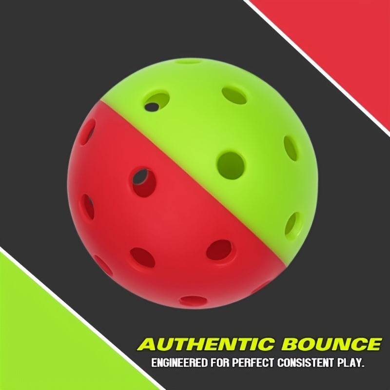 3pcs Red And Green Pickleball for Outdoor Sports - High Durability
