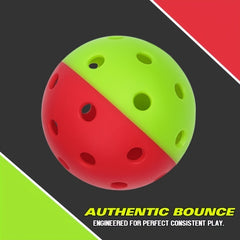 3pcs Red And Green Pickleball for Outdoor Sports - High Durability