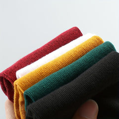 5 10 Pairs Stripe Print Socks Breathable Women's Short Stockings